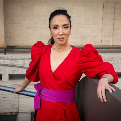Filmmaker Mary Bronstein poses for a portrait in New York on Oct. 3, 2025. (Photo by Andy Kropa/Invision/AP)