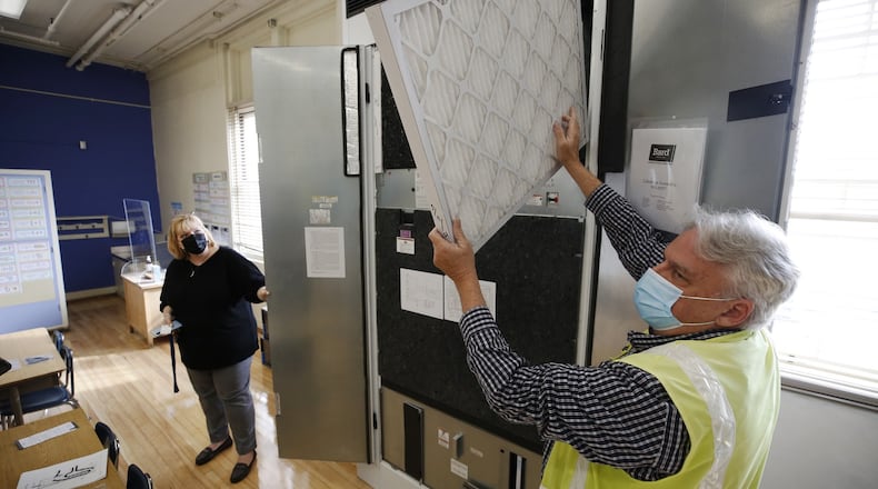 A new HVAC system and high-grade filters were installed to enhance safety at West Hollywood Elementary School on March 18, 2021, in West Hollywood, Calif. (Al Seib/Los Angeles Times/TNS)