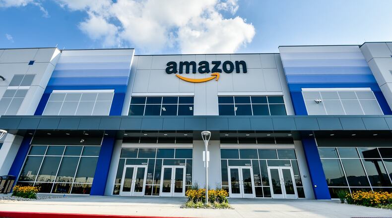 Amazon Fulfillment Center in Monroe is the largest building in the city at 1.3 million square feet. The facility is expected to be operating by early 2019 and could bring one thousand jobs to the community. NICK GRAHAM/STAFF