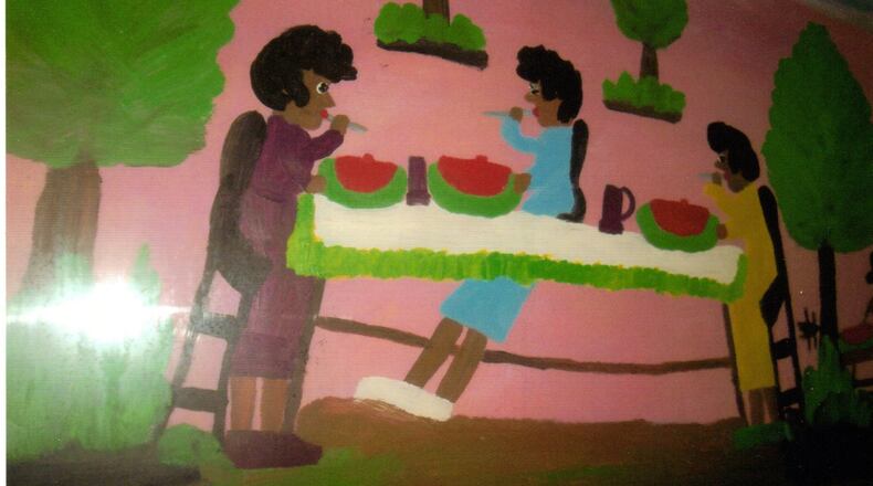 Is this painting by Clementine Hunter unfinished? (Handout/TNS)