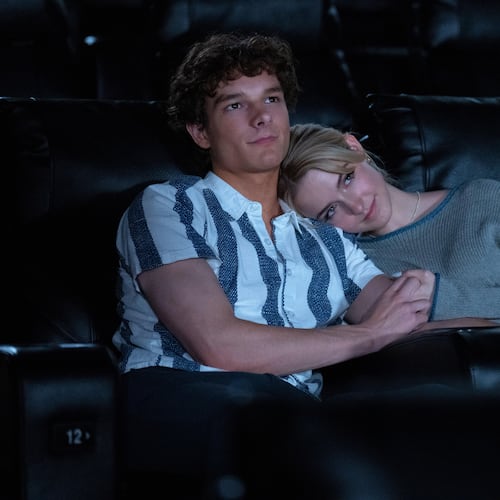 This image released by Paramount Pictures shows Mason Thames, left, and McKenna Grace in a scene from "Regretting You." (Jessica Miglio/Paramount Pictures via AP)