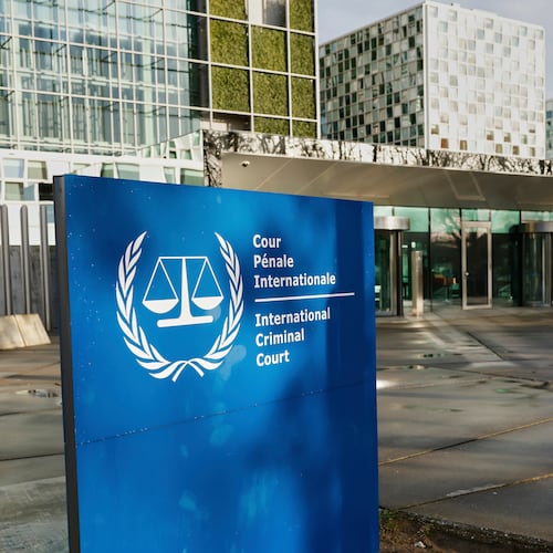 FILE - A general view of the exterior of the International Criminal Court is seen in The Hague, Netherlands, March 12, 2025. (AP Photo/Omar Havana, File)