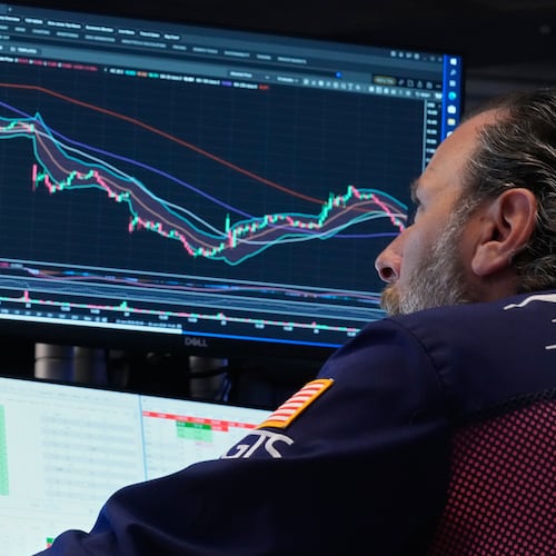 Specialist Michael Pistillo works on the floor of the New York Stock Exchange, Friday, June 26, 2026. (AP Photo/Richard Drew)