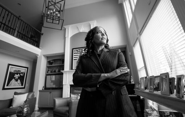Former Atlanta Mayor Keisha Lance Bottoms posed for a photograph at her home in January. Reflecting on her time in office, she addressed the challenges presented by the pandemic and social protests and discussed her future in politics. Miguel Martinez/AJC