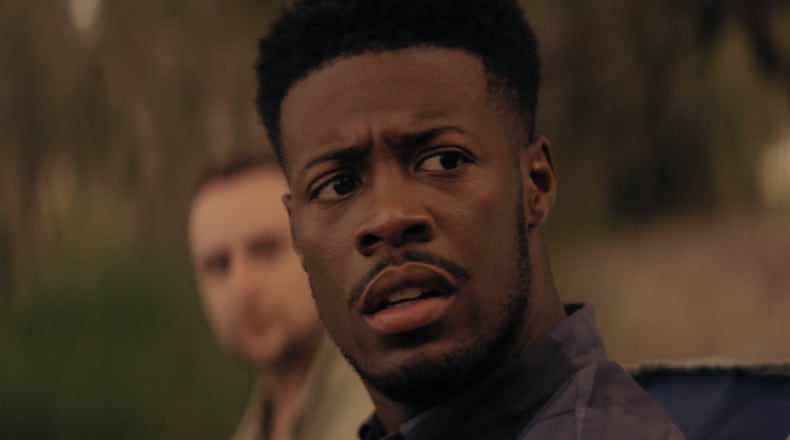 Patrick Walker (foreground) and AJ Jones in "The Curse of La Patasola," an Orlando-filmed horror movie with roots in Atlanta that is now available on various TV platforms.