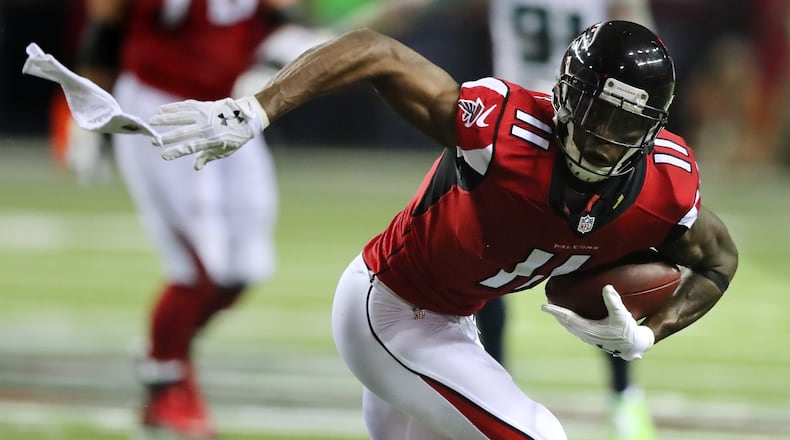 Wide receiver Julio Jones is the NFL's most indispensable offensive player, according to NFL’s Adam Schein. Curtis Compton/ccompton@ajc.com