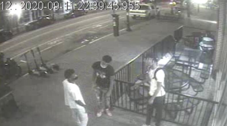 Police said these three men are wanted on aggravated assault charges after a shooting in Midtown.