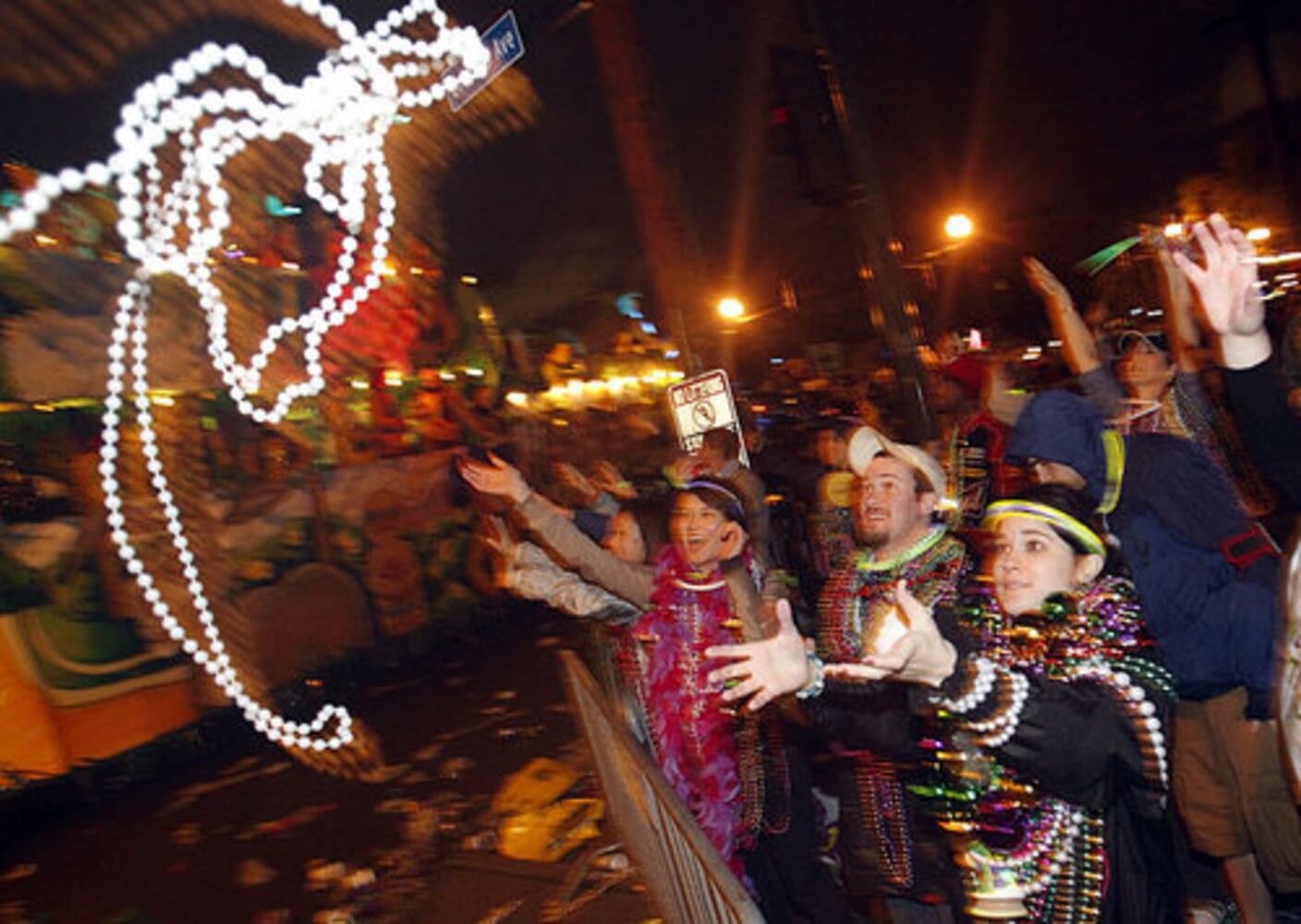 Mardi Gras revelers