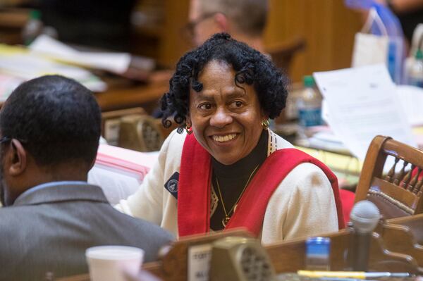 State Sen. Valencia Seay, seen here in the Georgia Senate chamber in 2019. (Alyssa Pointer/AJC)