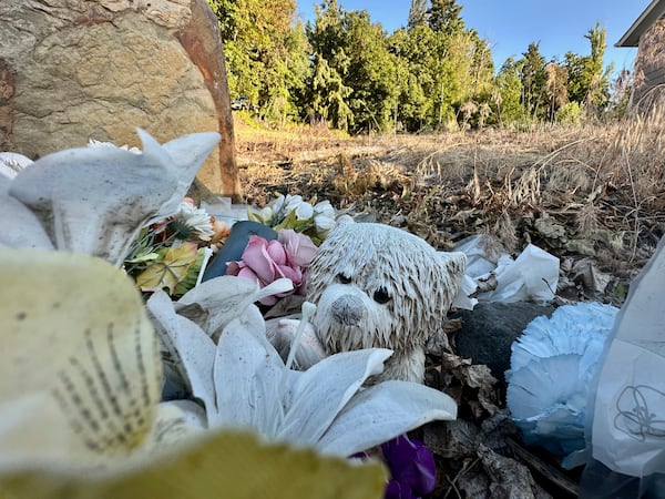 An empty lot stands on Monday, June 30, 2025, at the site where four University of Idaho students were killed in November 2022 inside a house in Moscow, Idaho. (AP Photo/Manuel Valdes)