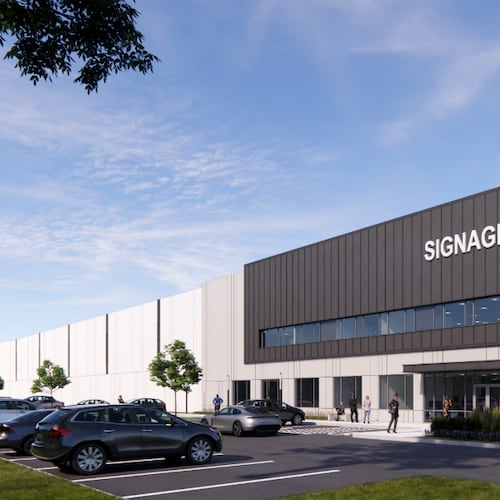 This rendering shows Project Mapco, an industrial project being developed by KMT Partners in the city of South Fulton. (Courtesy of KMT Partners)