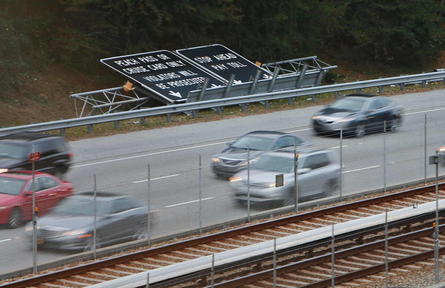 Ga. 400 toll booth signs have been taken down