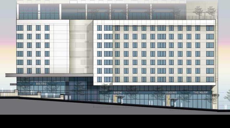 Rendering of The Mark, a 28-story residential tower that has been proposed for a one-acre site near the Midtown MARTA station.