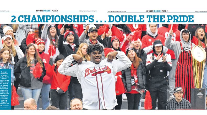 Extra coverage of UGA championship parade in new Sunday ePaper feature, Sports Insider