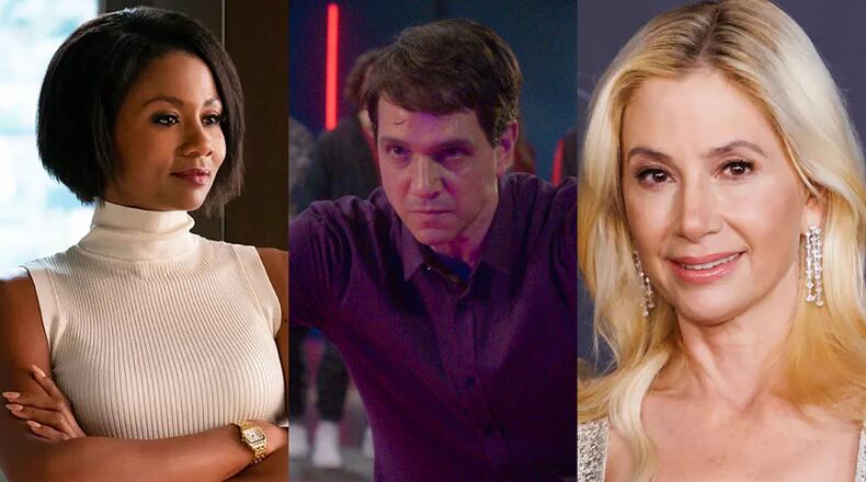 Filming now in Georgia: Emayatzy Corinealdi in Hulu's "Reasonable Doubt," Ralph Macchio in Netflix's "Cobra Kai" and Mira Sorvino in the film "Signing Day." CREDIT: HULU/NETFLIX/AP