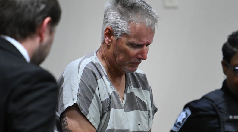 Colin Gray, the father of the suspect in the Apalachee High School shooting, enters for his first appearance before Barrow County Superior Court Judge Currie Mingledorff at Barrow County Courthouse Superior Court on Sept. 6. (Hyosub Shin/The Atlanta Journal-Constitution)