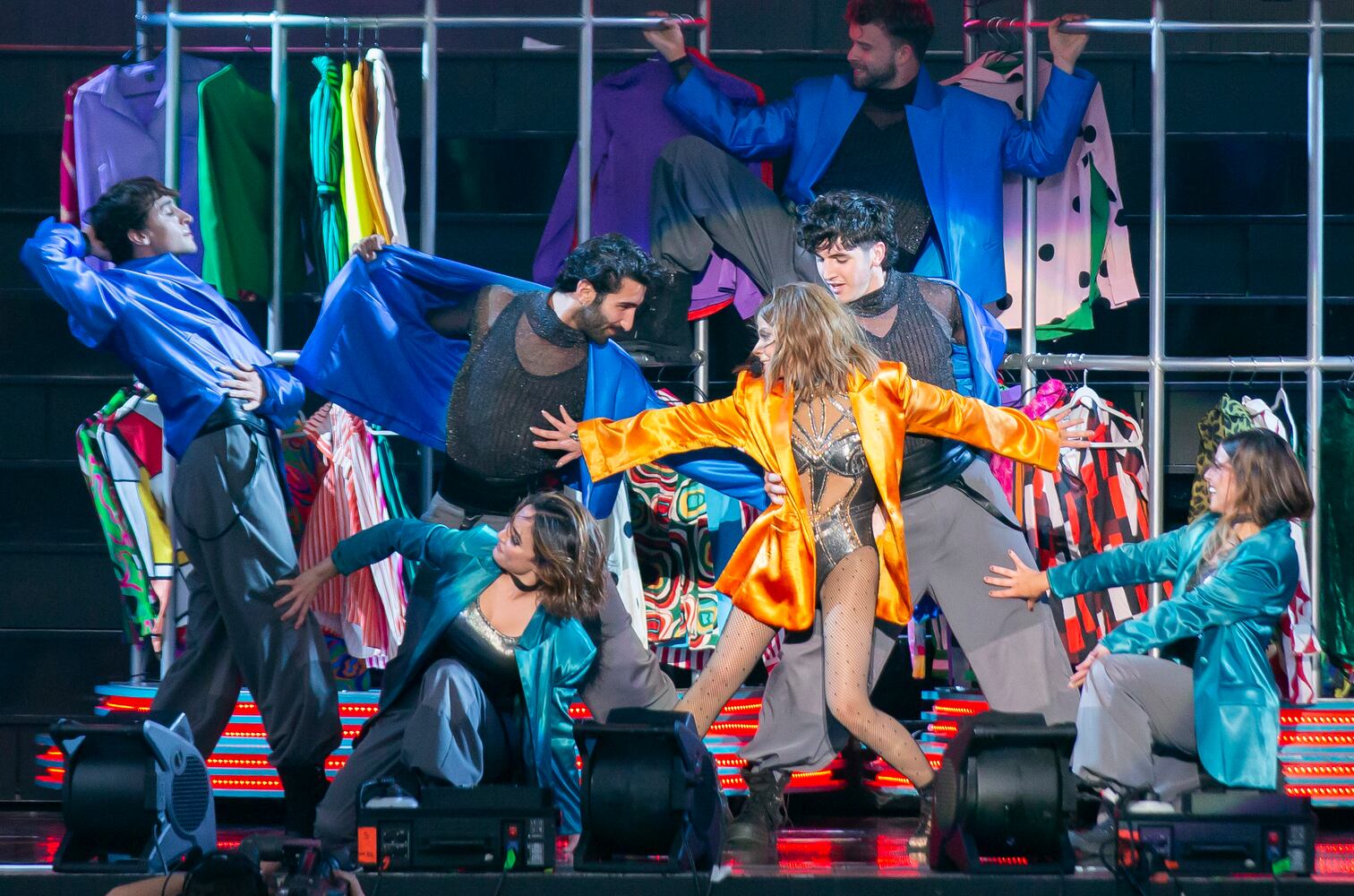 Paula Abdul wowed the crowd with 30 minutes packed full of choreography and hits spanning her career during the New Kids on the Block concert at Ameris Bank Amphitheatre in Alpharetta on Friday, July 26, 2024. (RYAN FLEISHER FOR THE ATLANTA JOURNAL-CONSTITUTION)