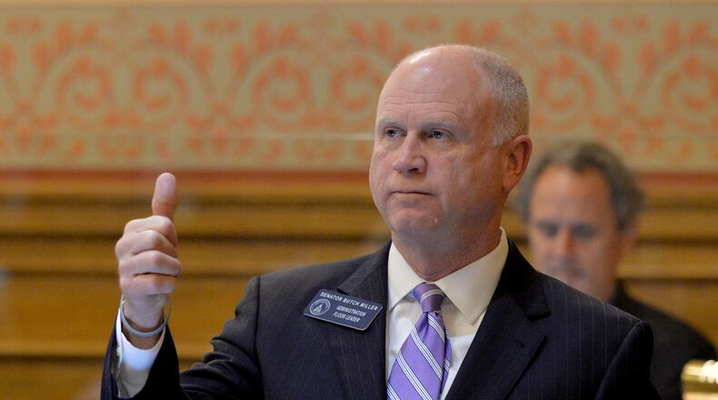 Sen. Butch Miller, shown here in 2015, this year is proposing Senate Bill 70, which would draw on hospitals to help fund healthcare. BRANT SANDERLIN/BSANDERLIN@AJC.COM