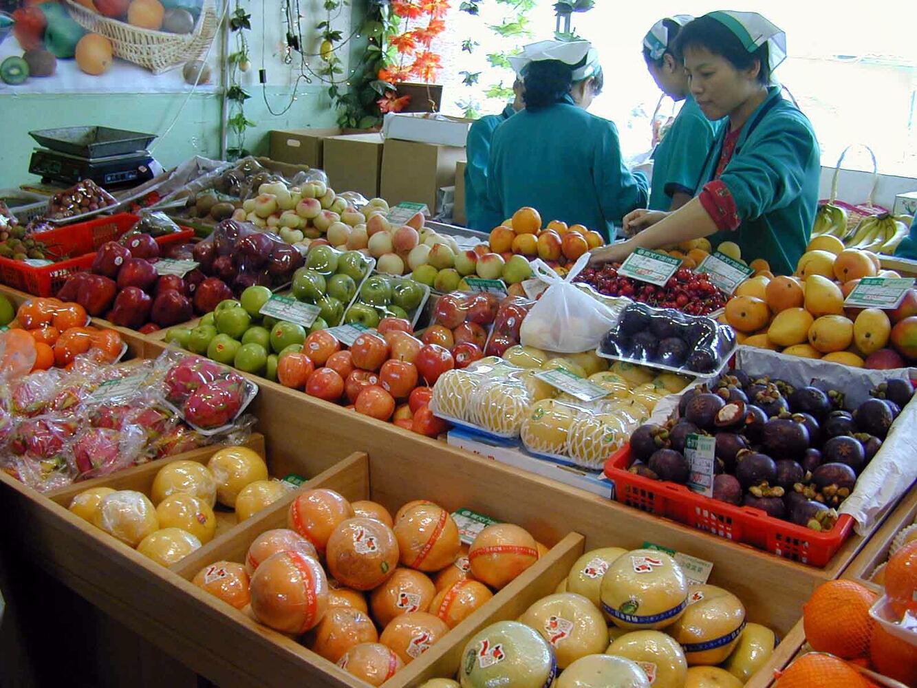 Most fruits and vegetables