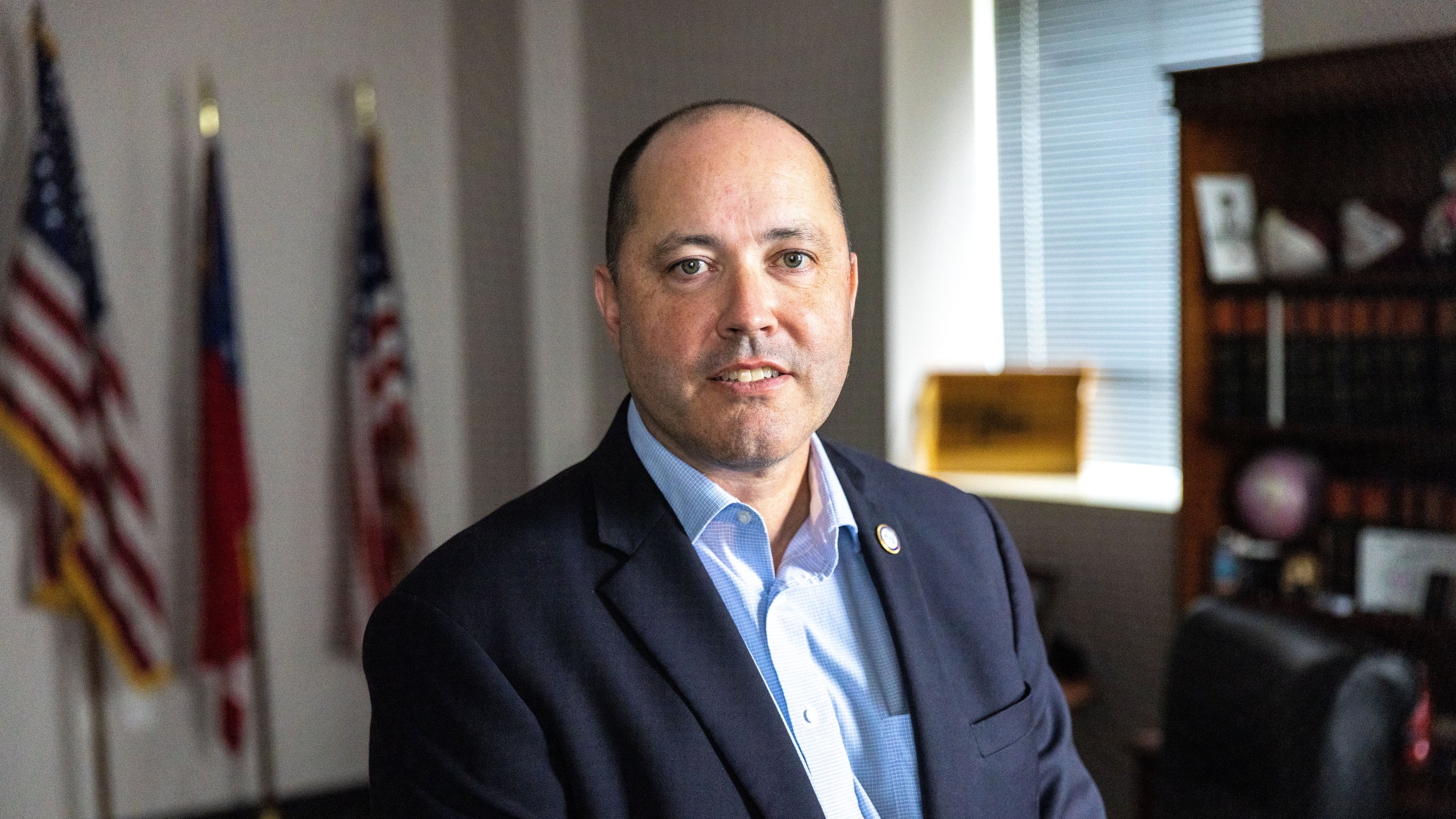 Among the lawsuits that Chris Carr has backed as Georgia attorney general were against the vaccine and mask mandate for the Head Start program, against the college debt relief program and against allowing temporary migrant workers to form a union. (Arvin Temkar/AJC 2023)