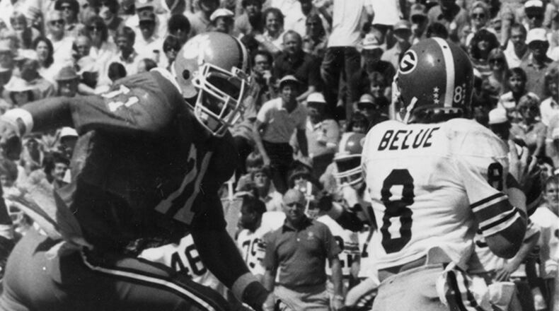 The last time Clemson won a national football championship, Dan Benish (left) was busting through offensive lines.