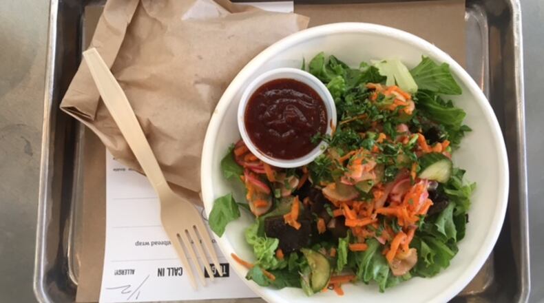 A portabella bowl with chile citrus BBQ sauce at Gusto.