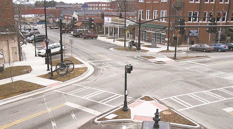 The shopping district in Chickamauga, Ga.