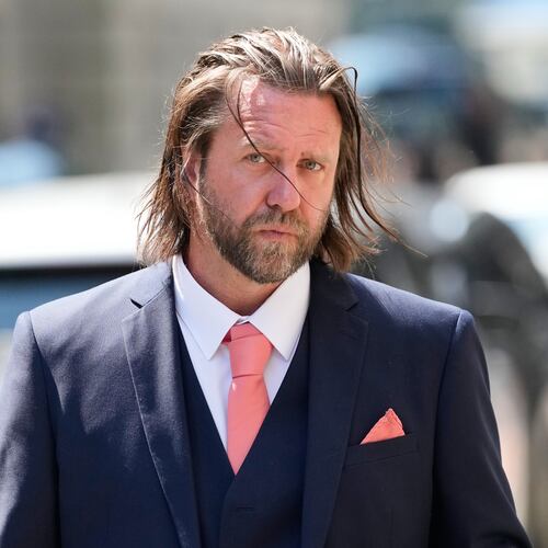 Carl Rinsch leaves a federal courthouse in New York, Monday, June 29, 2026. (AP Photo/Seth Wenig)