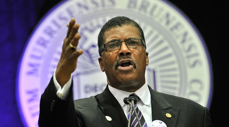 Stanley J. Pritchett Sr., seen here in 2012, became president of Morris Brown College in 2010. (HYOSUB SHIN / HSHIN@AJC.COM)