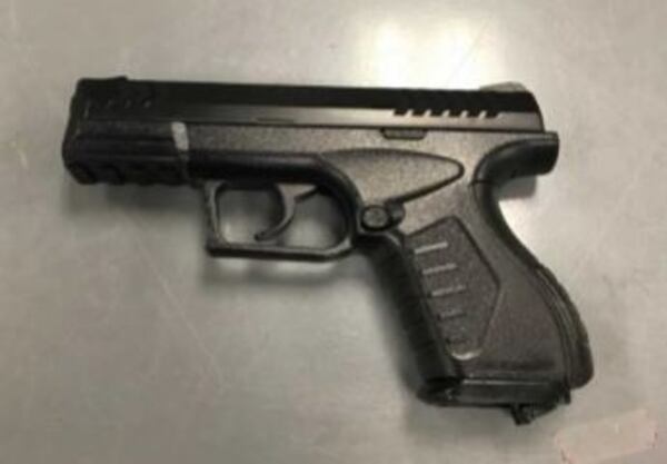This is the BB gun police said resembled a live semi-automatic pistol.