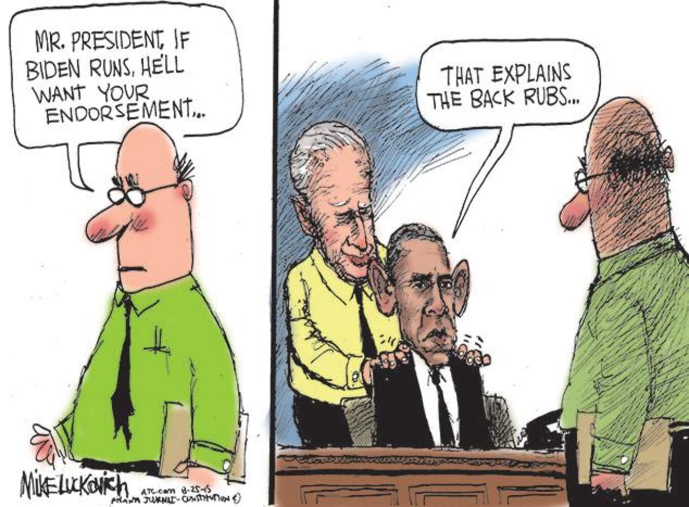 Mike Luckovich: Sucking Up