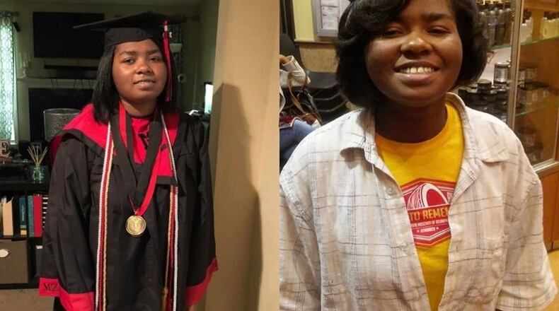 Jasmine Beasley was killed Sunday in a single-vehicle crash on I-575.