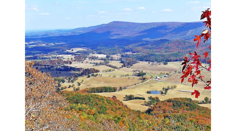 This is the view from Lookout Mountain of McLemore Cove, a peaceful valley lying between Lookout Mountain and Pigeon Mountain in Walker County, Ga. (Charles Seabrook for The Atlanta Journal-Constitution)