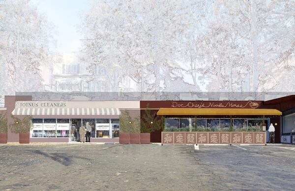 A rendering of the planned upgrades to Doc Chey's, a tenant at Morningside Village for almost 30 years. (Courtesy of Gentle Works)