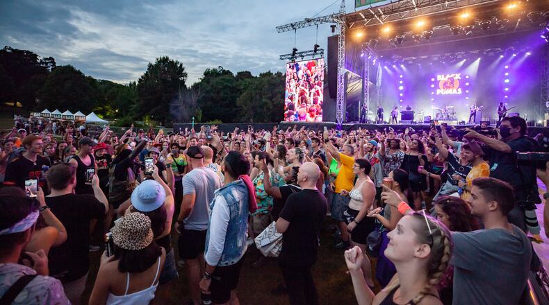 The fans enjoy the music of Black Pumas at Music Midtown on Sunday night, September 19, 2021, in Piedmont Park. (Photo: Ryan Fleisher for The Atlanta Journal-Constitution)