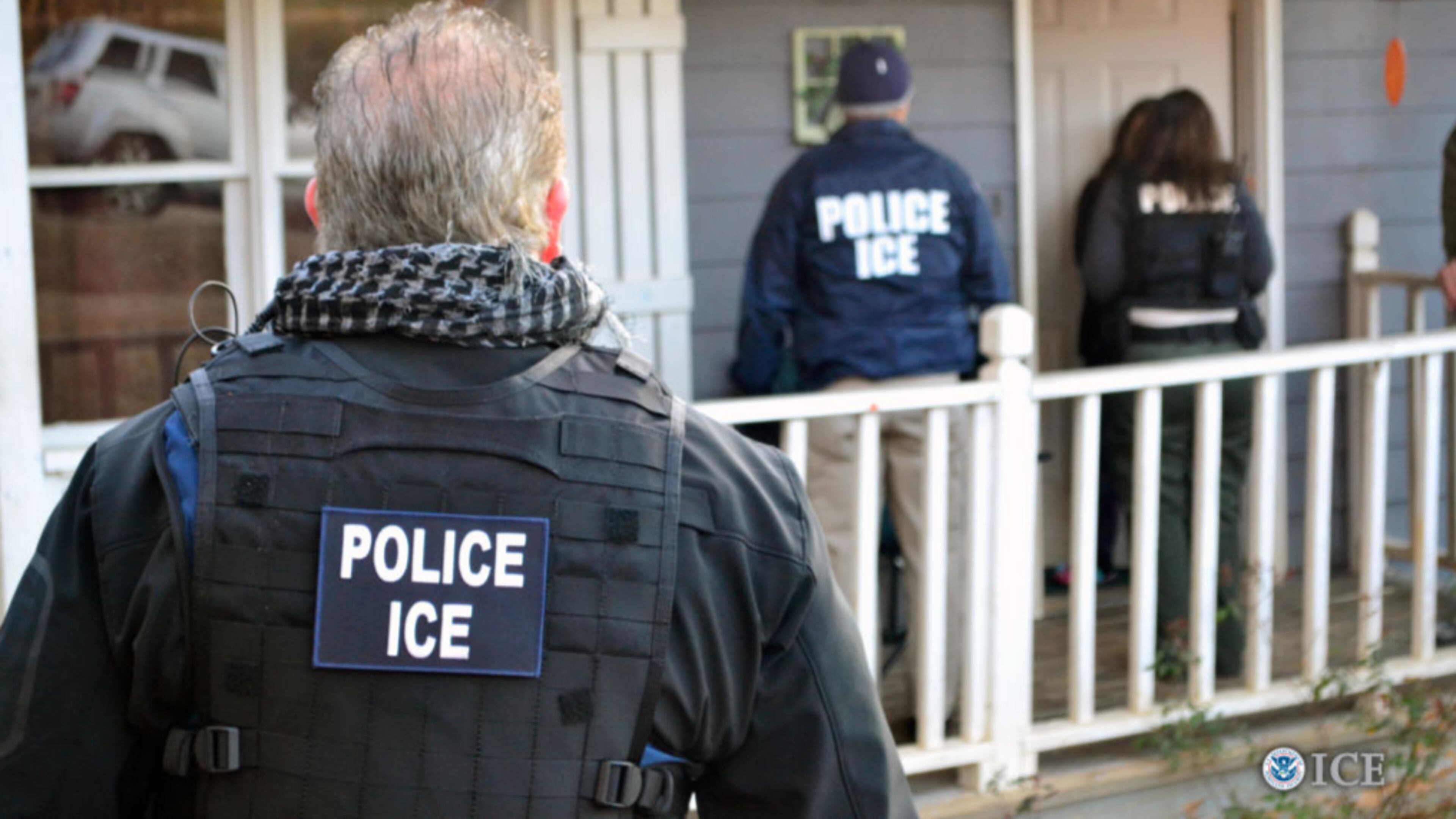 In this handout provided by U.S. Immigration and Customs Enforcement, foreign nationals were arrested during a targeted enforcement operation on Feb. 9, 2017, in Atlanta. (Photo by Bryan Cox/U.S. Immigration and Customs Enforcement/Getty Images)