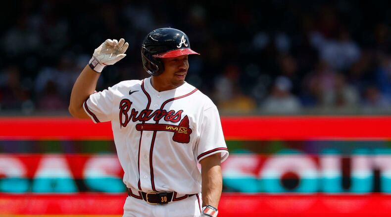 Atlanta Braves' Drake Baldwin was hitting .303 with an OPS of .932 before the injury. (Miguel Martinez/AJC)