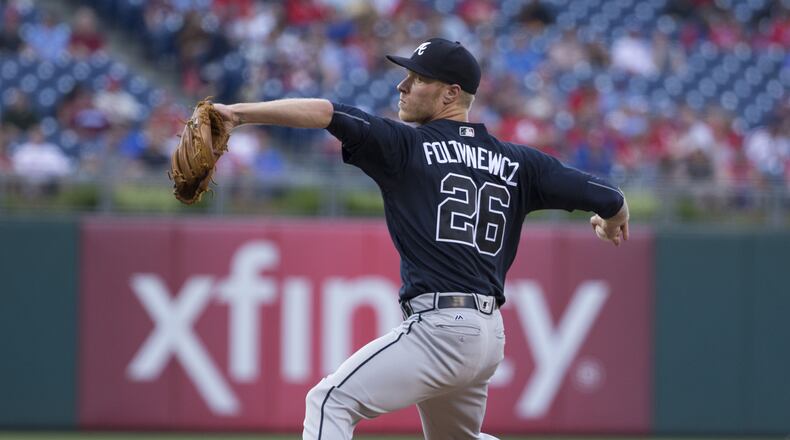 Mike Foltynewicz gave up four home runs in last week's loss to the Philadelphia Phillies.