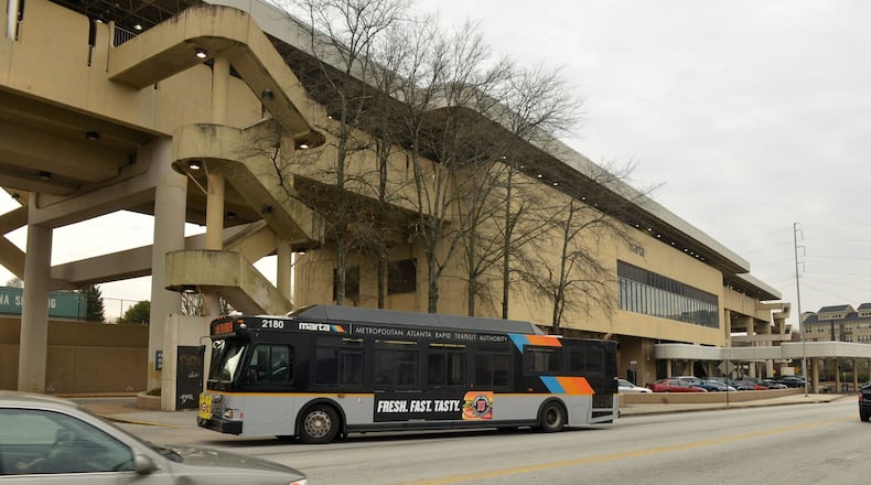The area around the King Memorial MARTA station in February 2014.