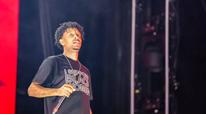 21 Savage performs at Music Midtown on Sept. 18.