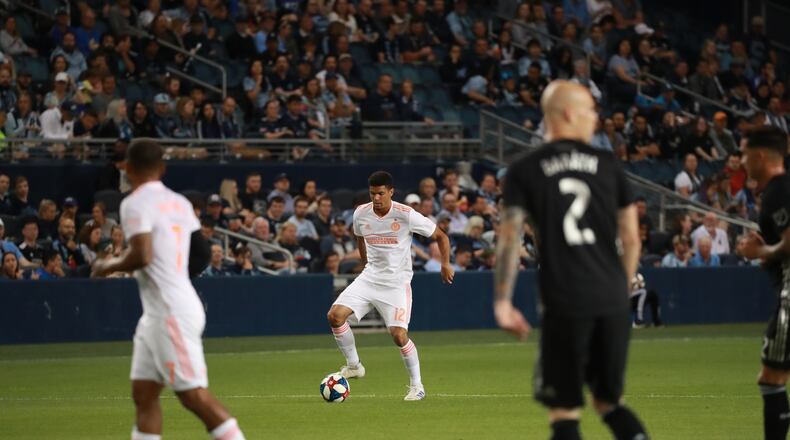 Atlanta United and Sporting KC played on Sunday at Children's Mercy Park in Kansas City, Kan. (Atlanta United)