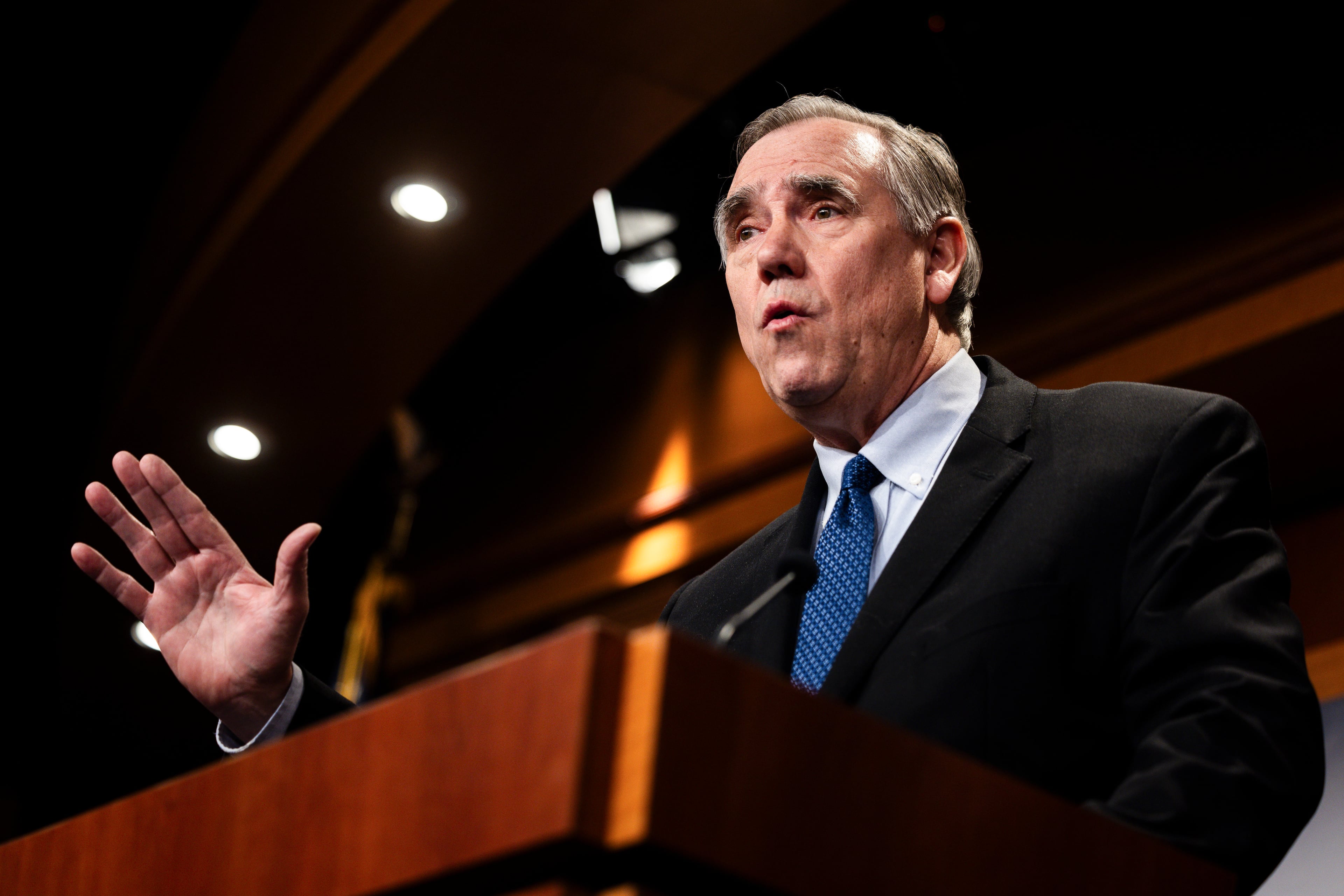 U.S. Sen. Jeff Merkley, an Oregon Democrat, began an extra long speech last night in protest of Trump administration policies.