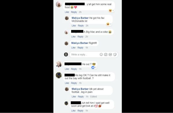 A thread from the Facebook page of Makiya Barber, sister of accused high school shooter Michael Jerome Barber, the 17-year-old's release from jail is discussed. Michael Barber, a junior at Huffman High School in Birmingham, Alabama, is accused of fatally shooting classmate Courtlin La'Shawn Arrington, also 17, on Wednesday, March 7, 2018.