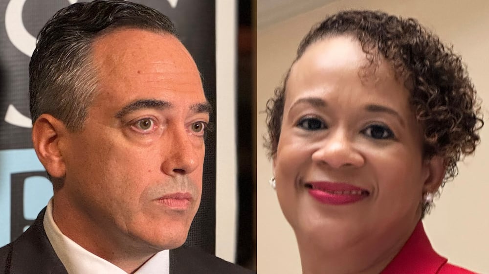 Public Service Commission candidates Democrats Peter Hubbard and Alicia Johnson. (AJC and handouts)