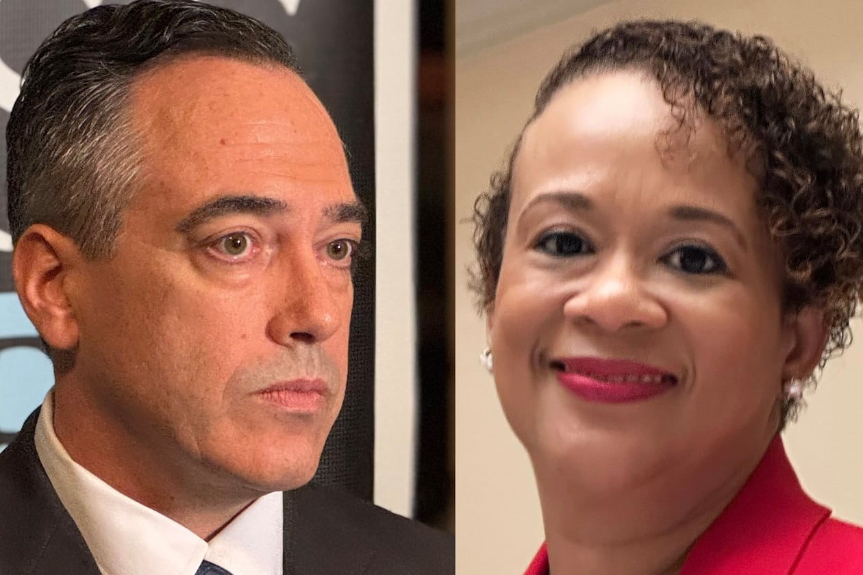 Public Service Commission candidates Democrats Peter Hubbard and Alicia Johnson. (AJC and handouts)