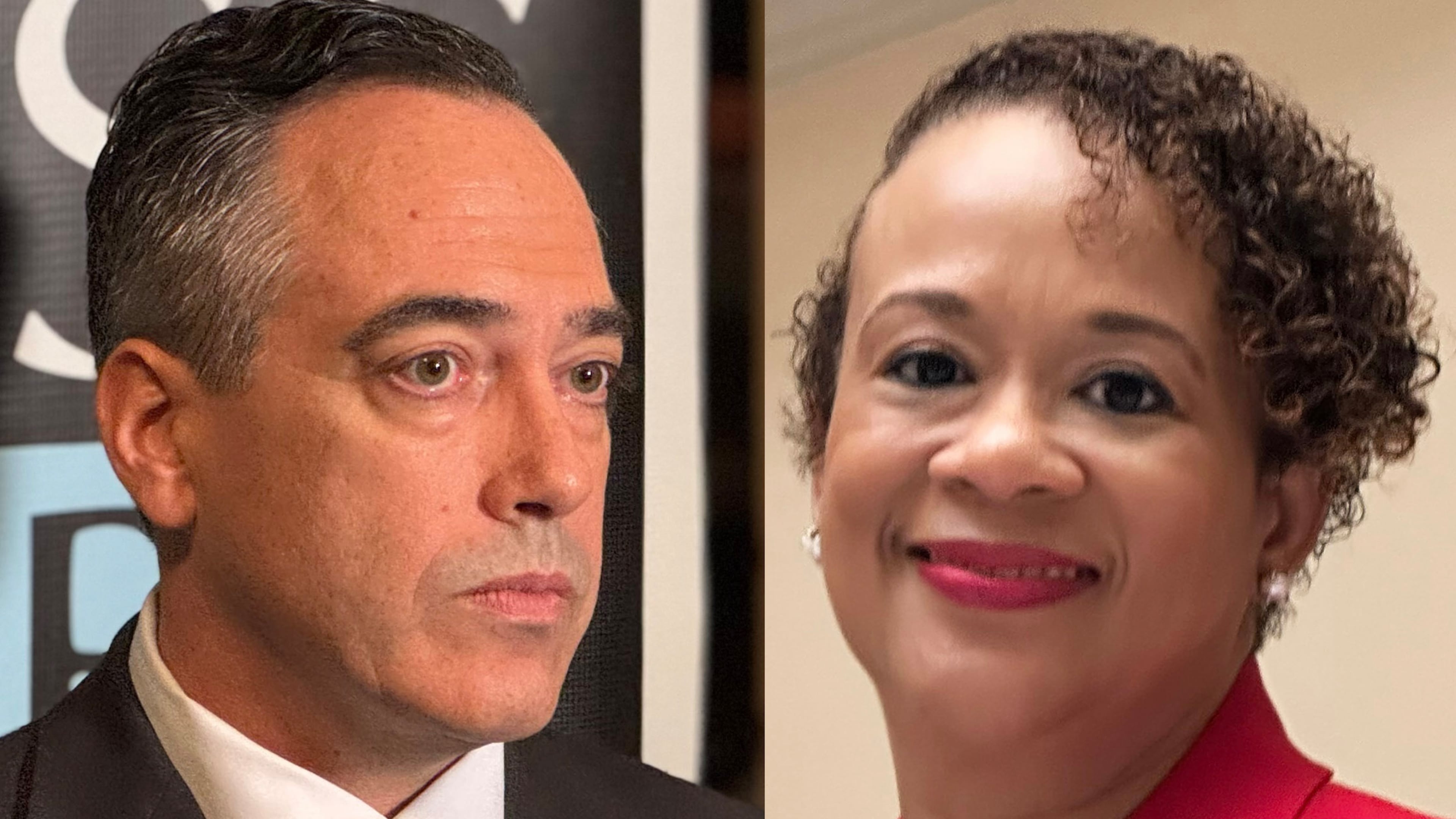 Public Service Commission candidates Democrats Peter Hubbard and Alicia Johnson. (AJC and handouts)