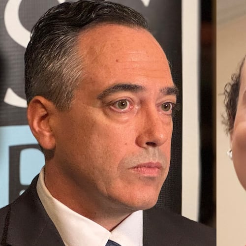 Public Service Commission candidates Democrats Peter Hubbard and Alicia Johnson. (AJC and handouts)