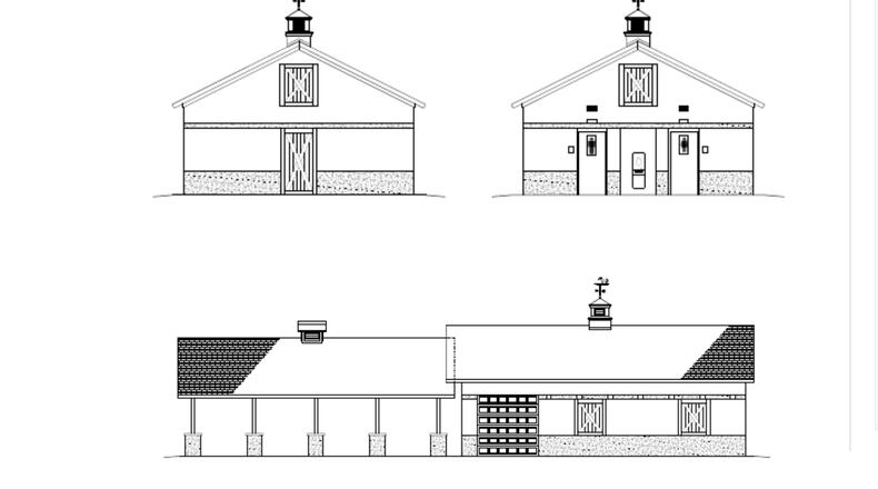 Sugar Hill has completed the architectural design work for the restroom and pavilion building at the Sweet City/22-Acre Passive Park. (Courtesy Sugar Hill)