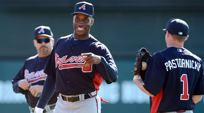 Fred McGriff, looking fit and trim at Atlanta Braves spring training camp in 2013, was acquired by the Braves in a trade with the Padres on July 18, 1993. (AJC file photo)