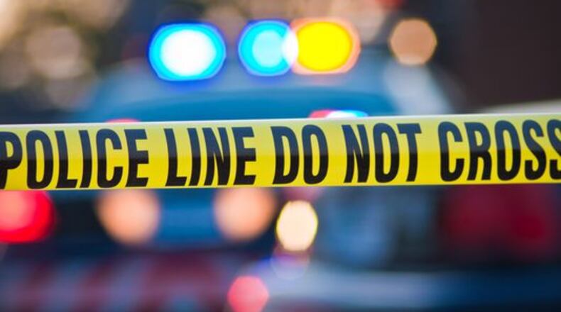 Crime scene tape. Stock image.